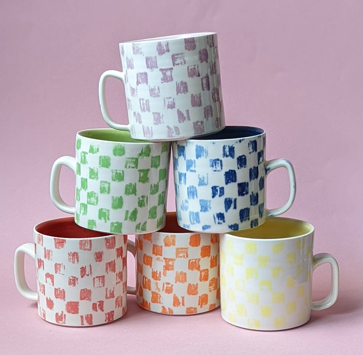 Rainbow Checkerboard Mug