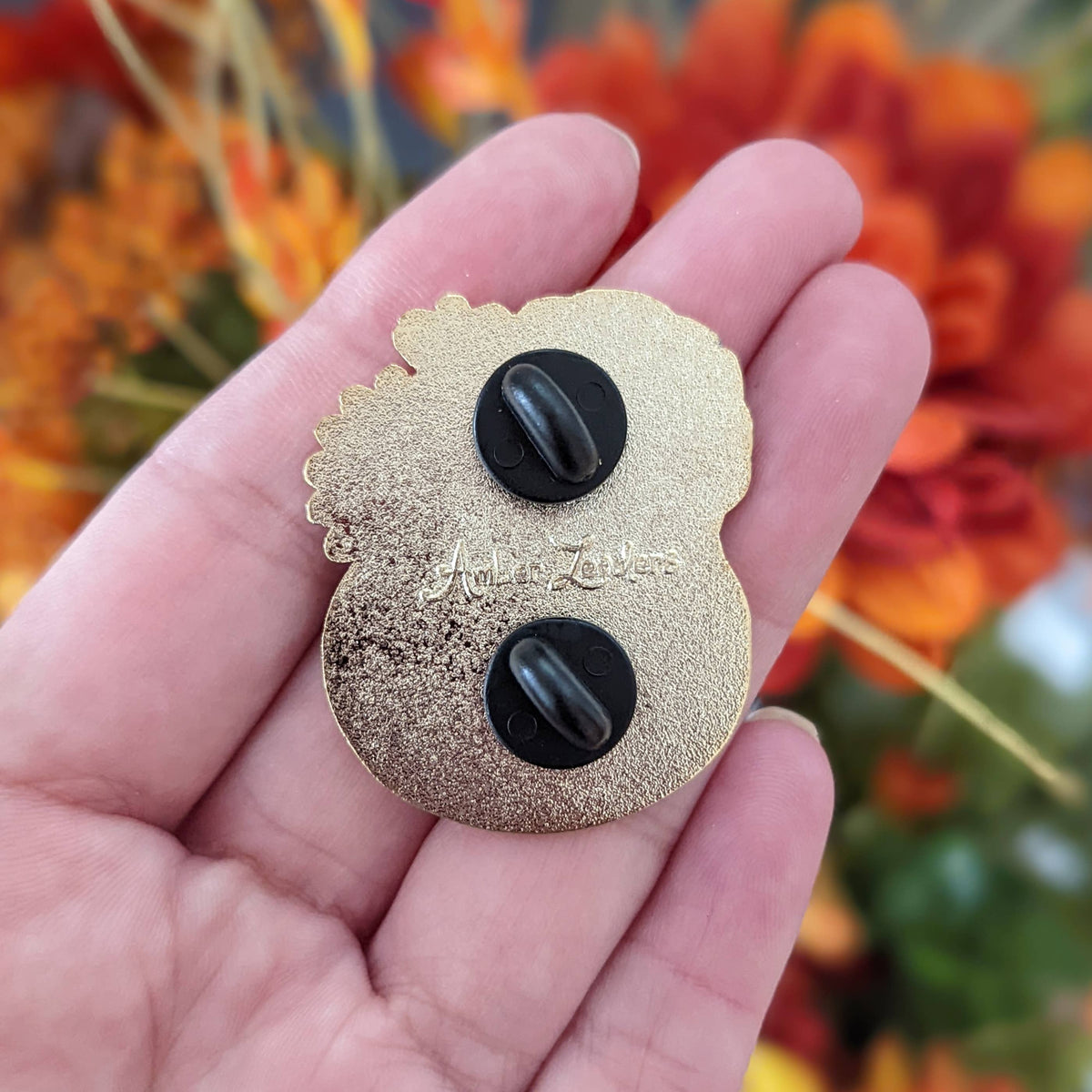 Floral Pumpkin Enamel Pin