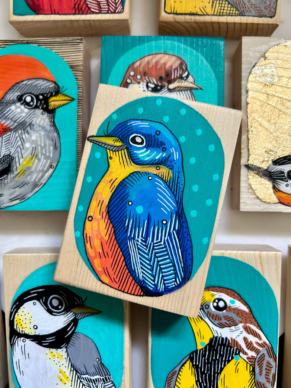 Original Bird Paintings Mini (2.5”x3.5”)