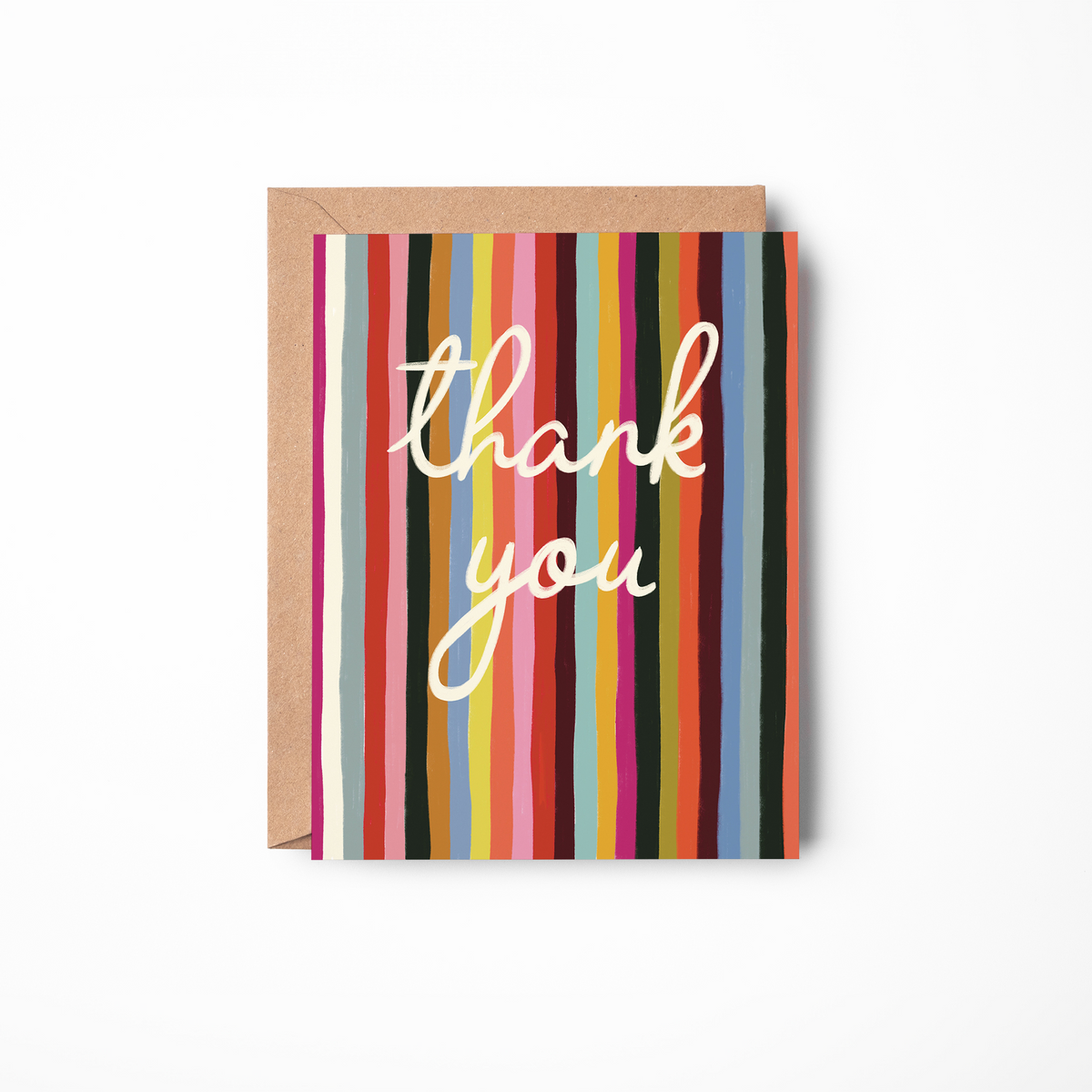 Thank You Rainbow Stripes Card