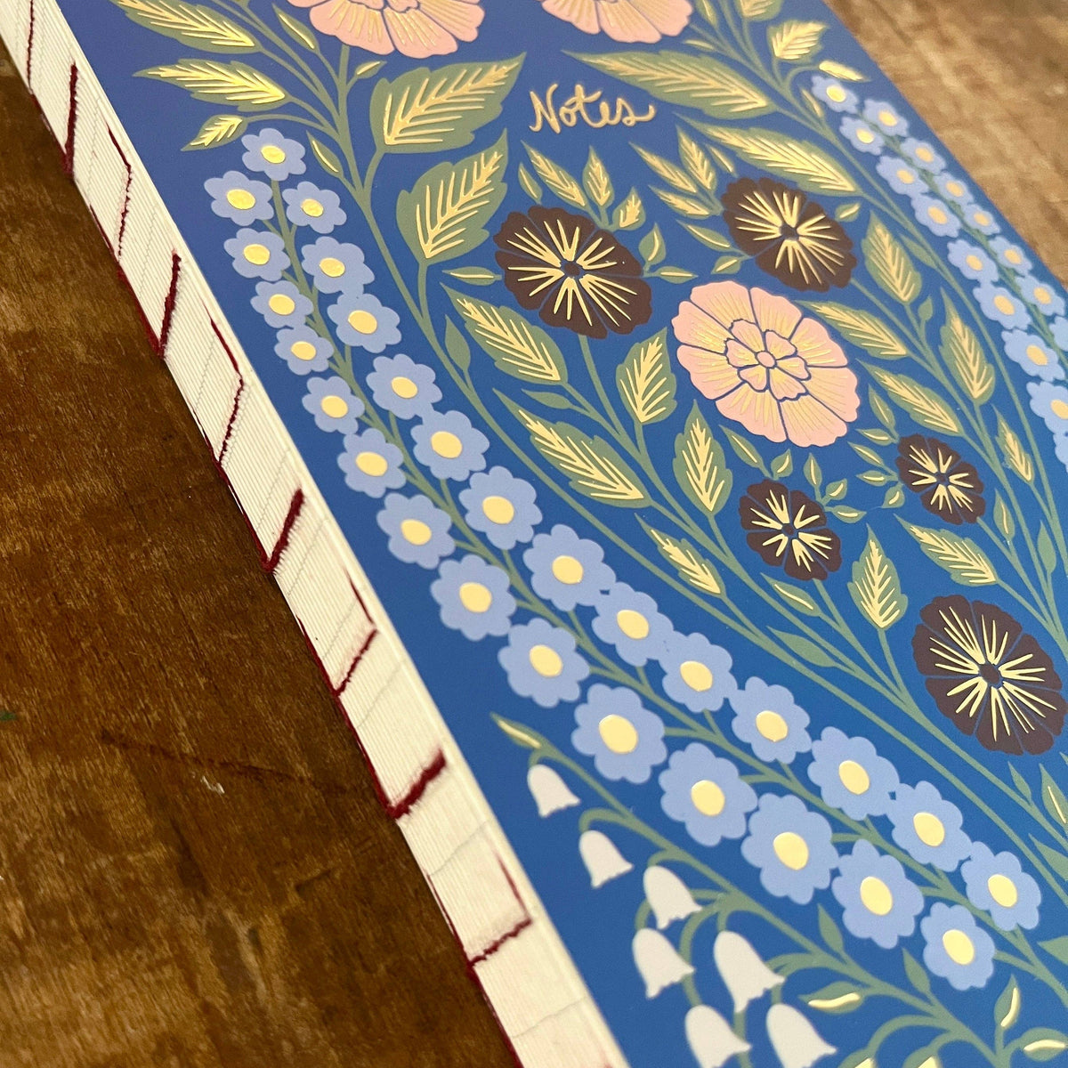 Floral Foil Hand Stitched Spine Journal