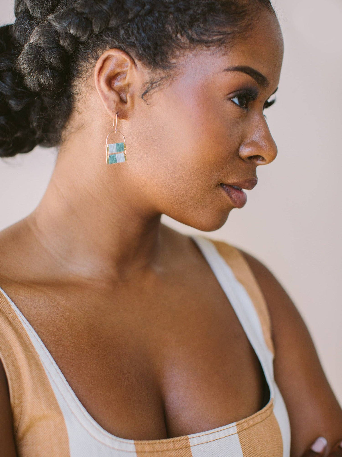 Wrapped Colorblock Earrings