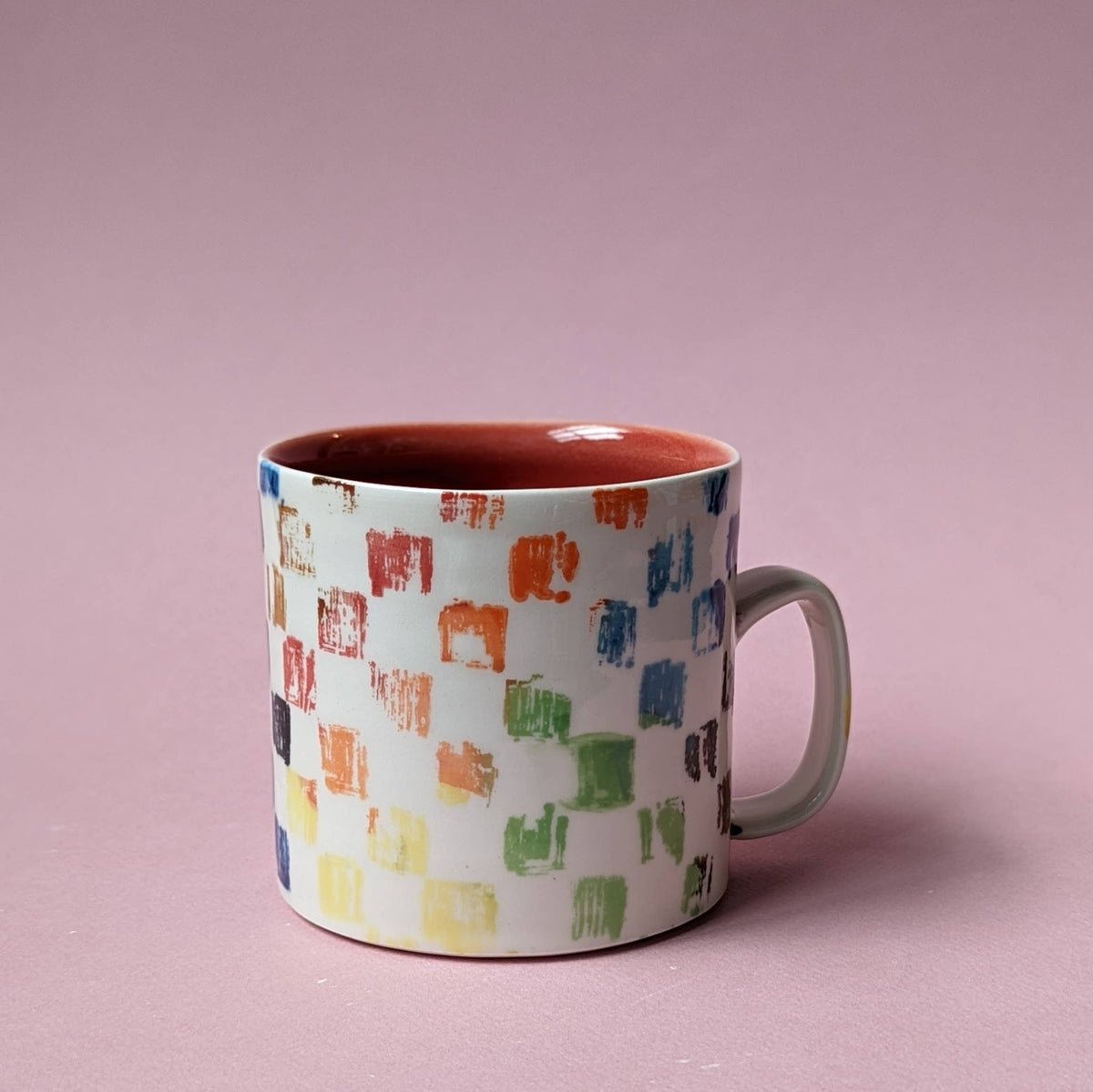 Rainbow Checkerboard Mug