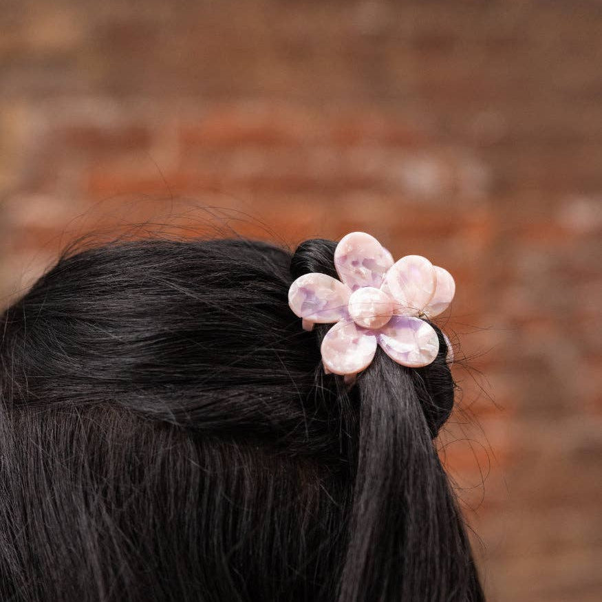 Flower Power Hair Claw Clip in Ballet Slipper