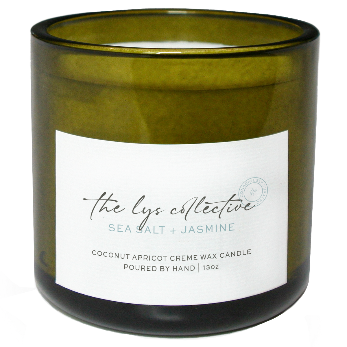 Sea Salt + Jasmine Coconut Apricot Creme Wax Candle