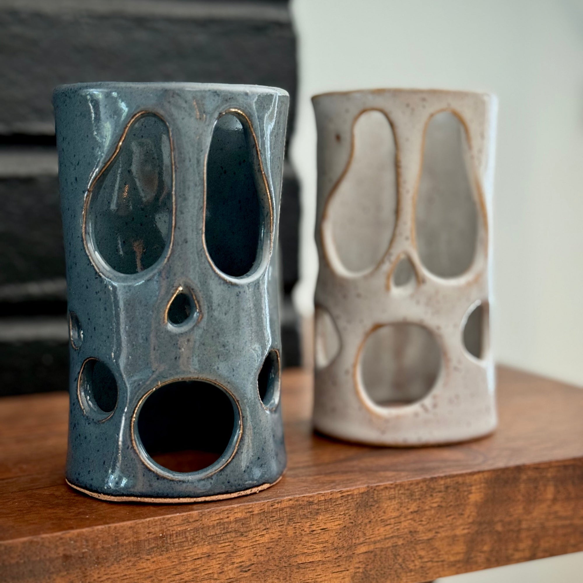 ceramic ghost luminary candle holders 