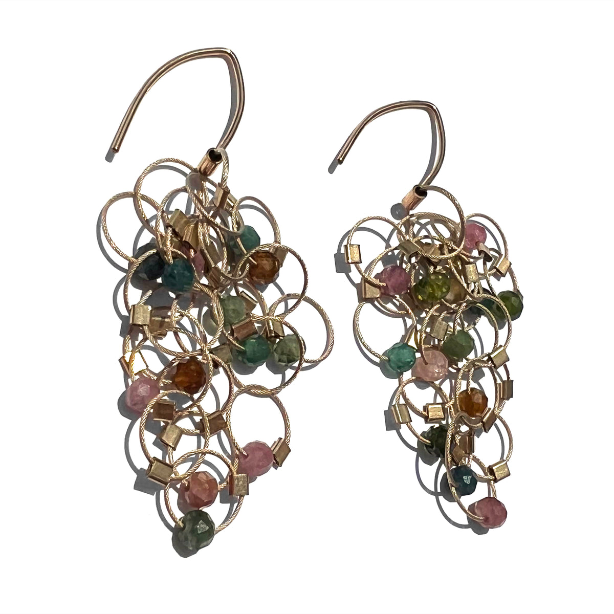 Tourmaline Multi-Interlock Hook Earrings