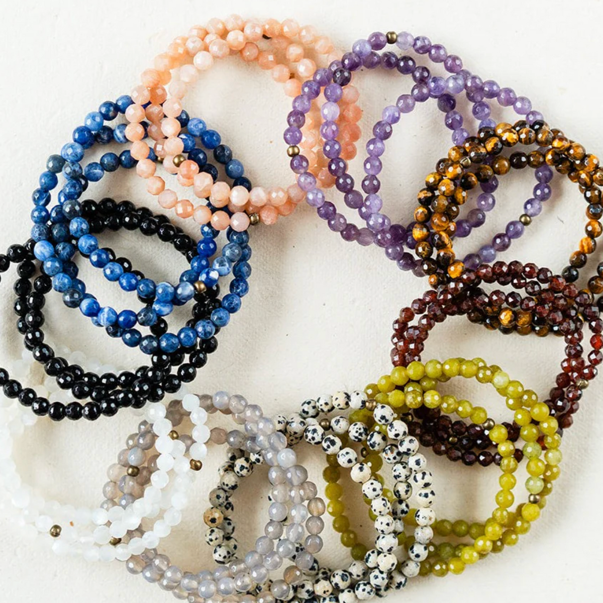 Faceted Gemstone Bracelets