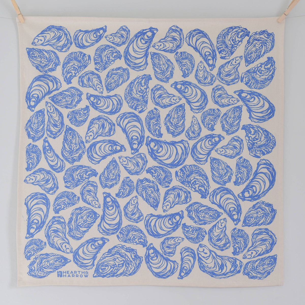 Oyster Tea Towel - Blue Violet