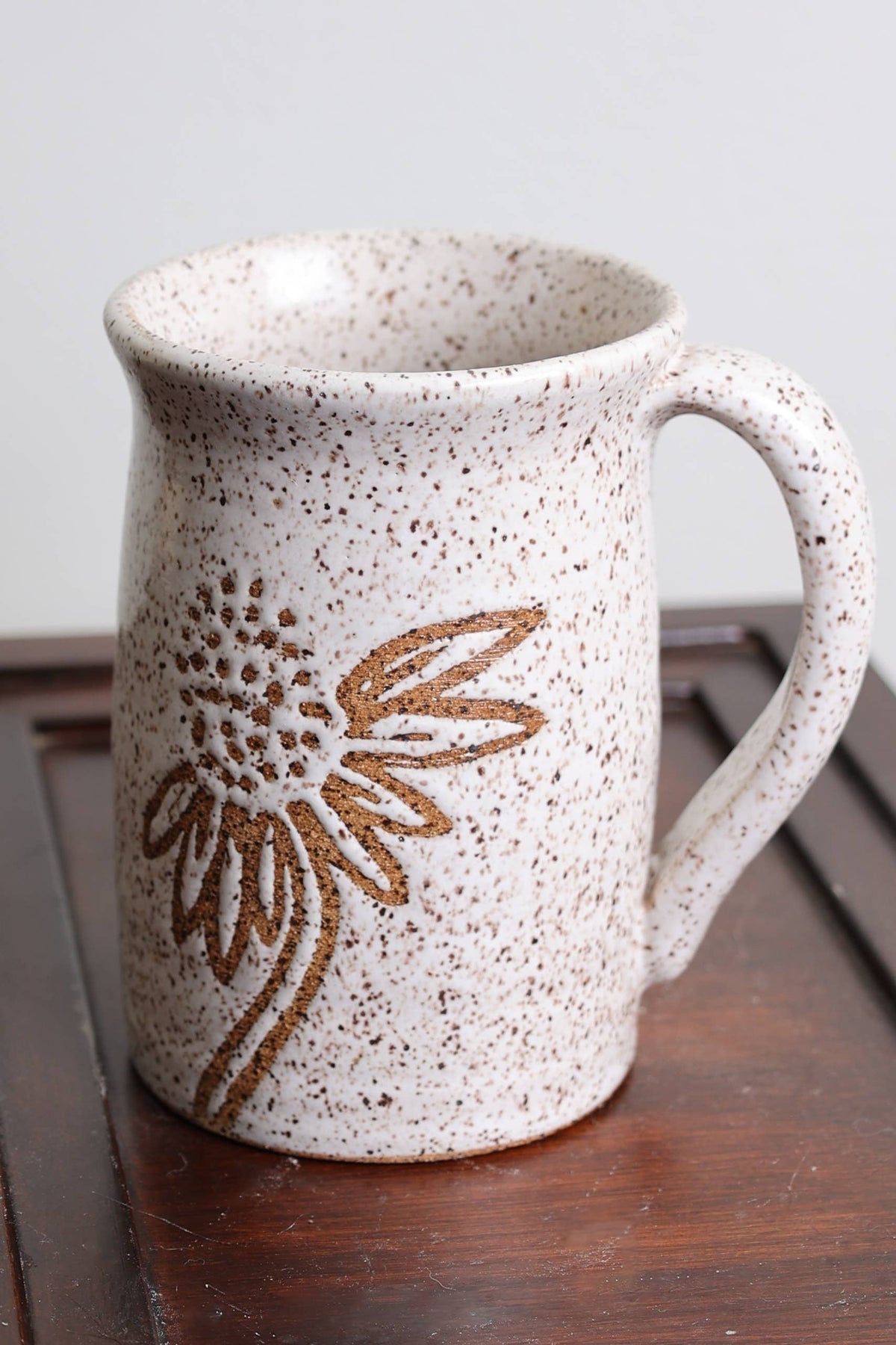 White Sunflower Mug