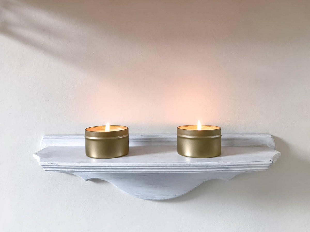 No Label 4 oz. Gold Tin Candle - Case of 24: FIGWOOD + CURRANT