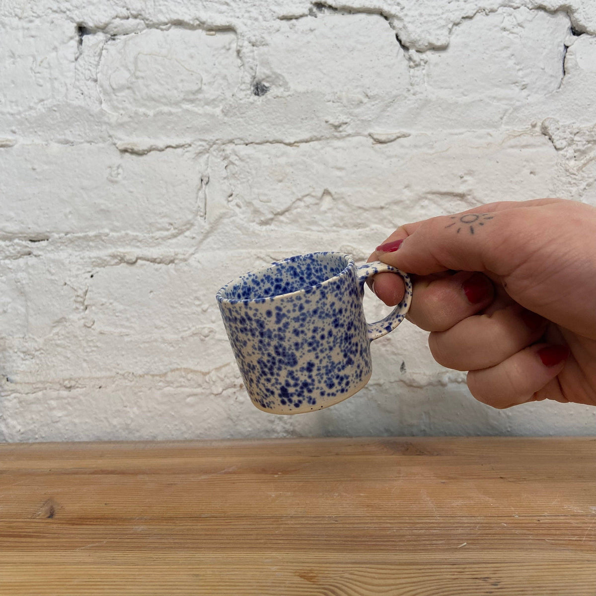 Blue Speckle Espresso Cup
