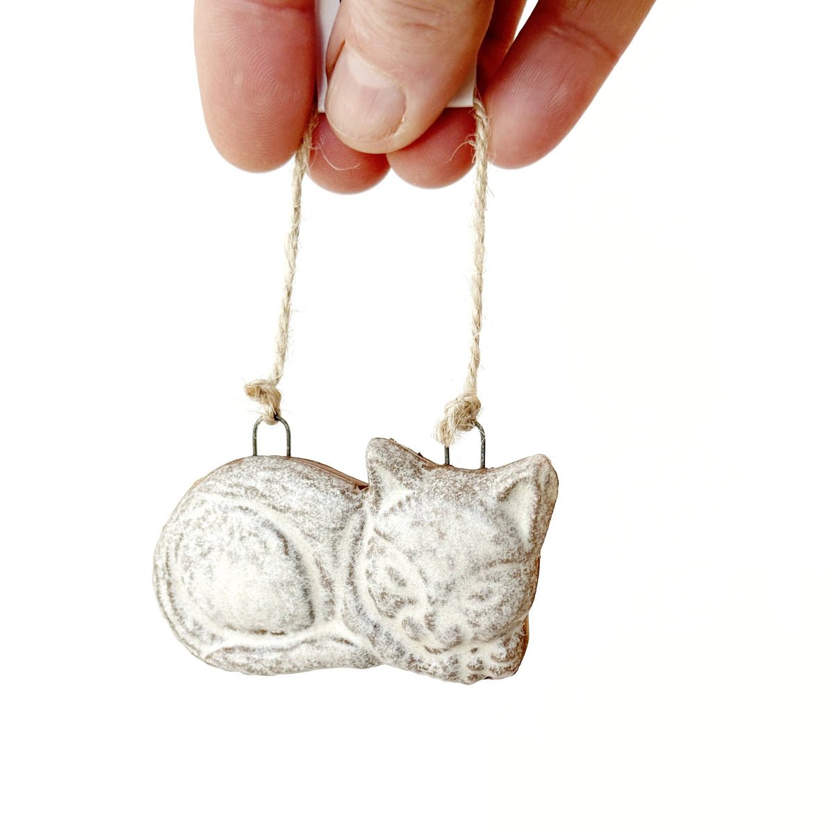 Ceramic Ornament Sleeping Cat