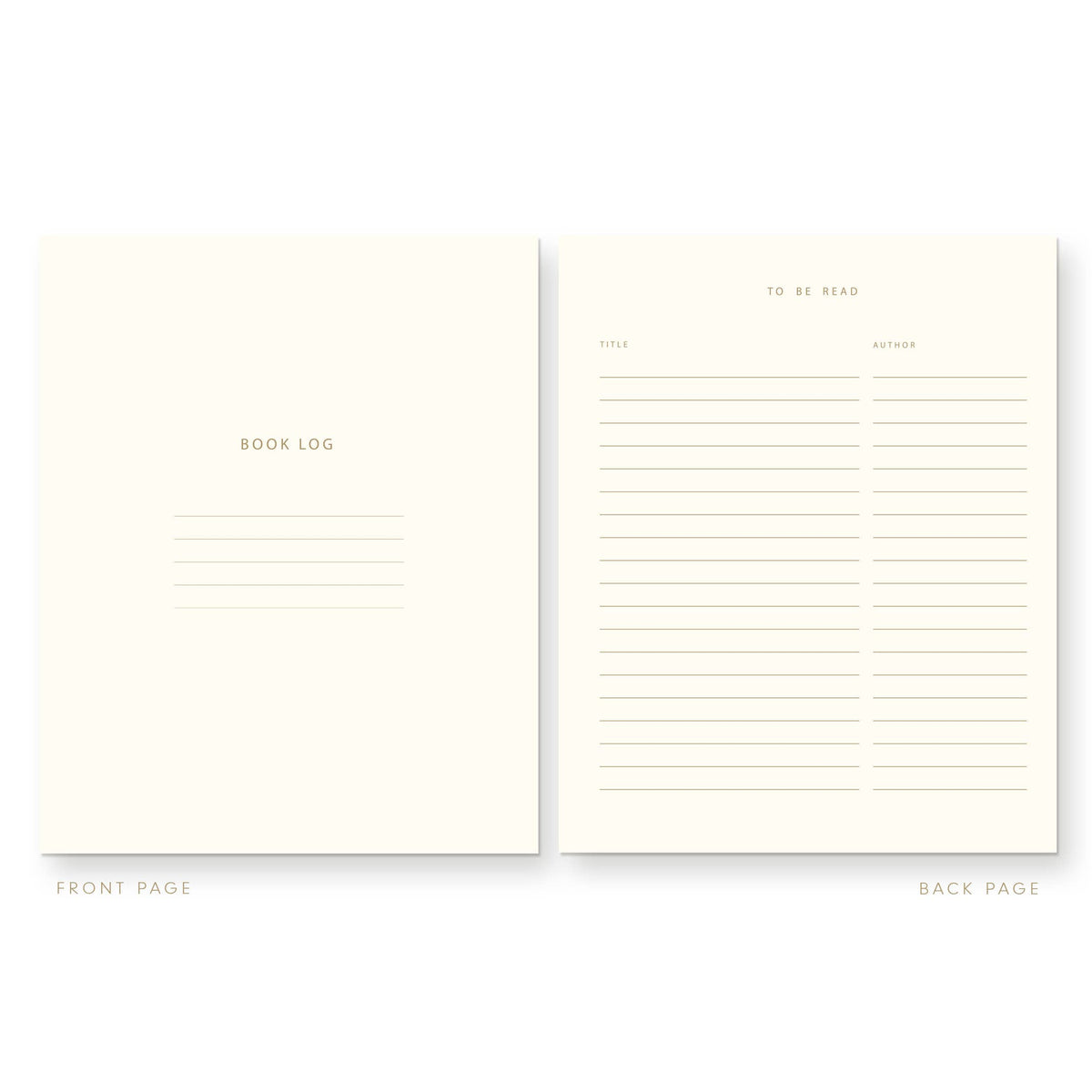 Pages Over Plans Book Log Reading Journal