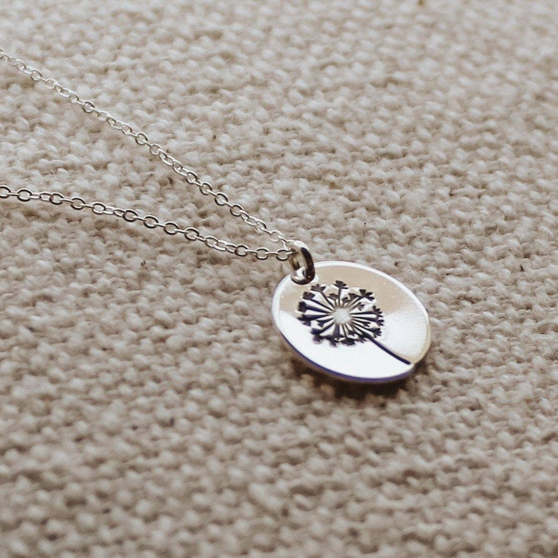 Dandelion Necklace: Sterling Silver