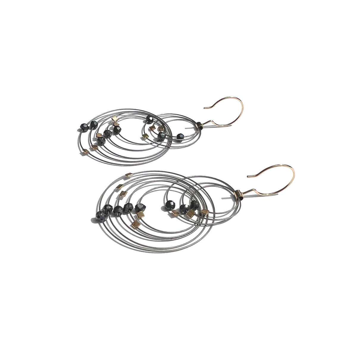 Spinel Double Double Hoop Earrings