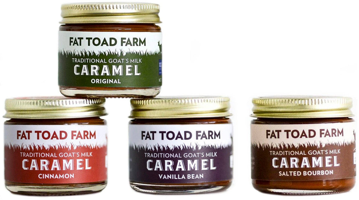 Sweet Quartet Petit Caramel Sampler: Original, Salted Bourbon, Vanilla Bean, Cinnamon