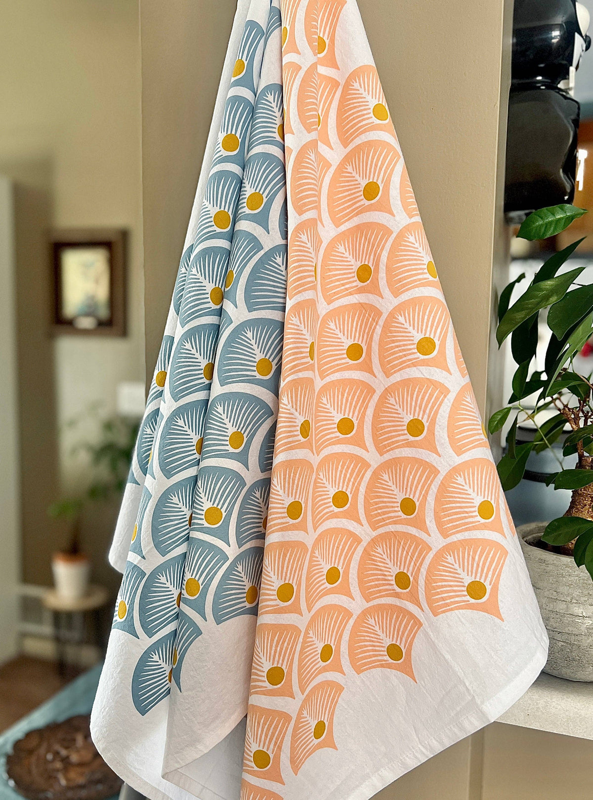 Sea Change Tea Towels: Peach