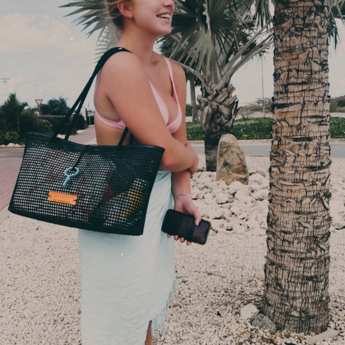 The Petite Oyster Bag: Blue Handle