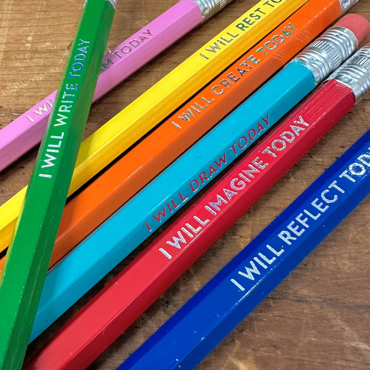 I Will Reflect Today, Pencils for the Creative Mind,set of 7