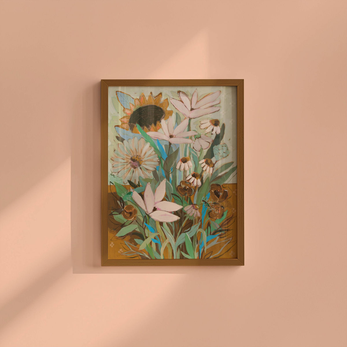 Sunflower & Coneflower Art Print