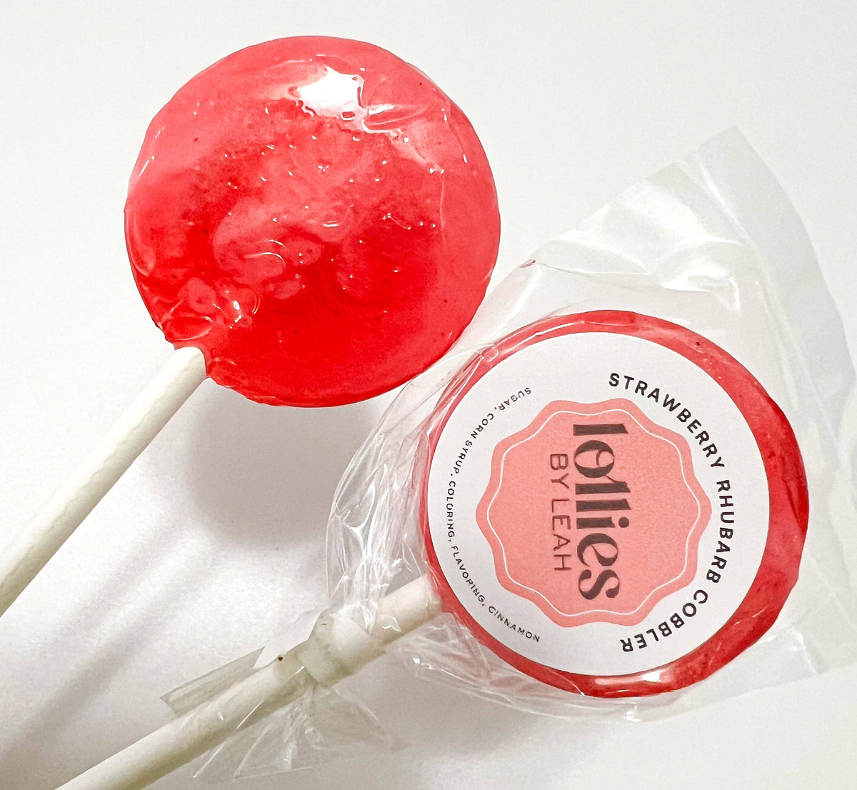 Strawberry Rhubarb Cobbler Lollipop