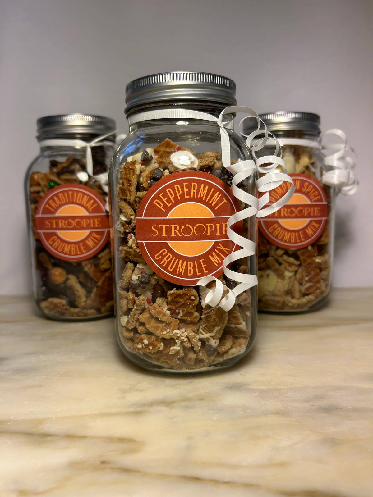 Stroopie Crumble Mix Gift Jars: Peppermint