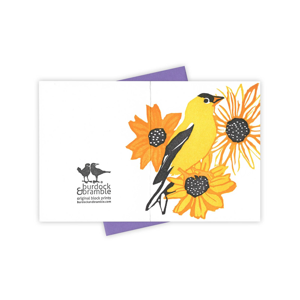 Flower Garden Goldfinch Card