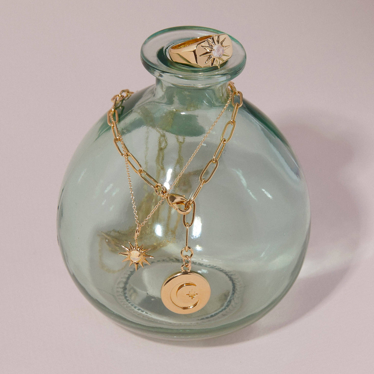 Starburst Necklace with Moonstone