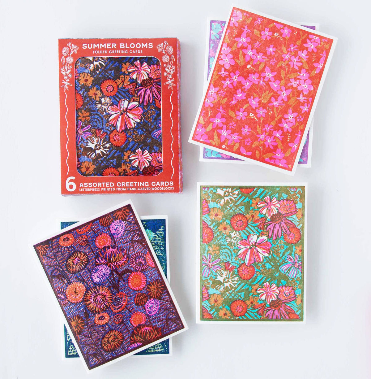 Blooming Trellis (Cyan) - Boxed Set of Six
