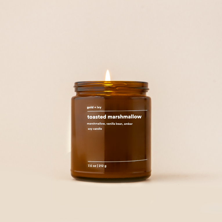 Toasted marshmallow soy candle - standard 7.5 oz.