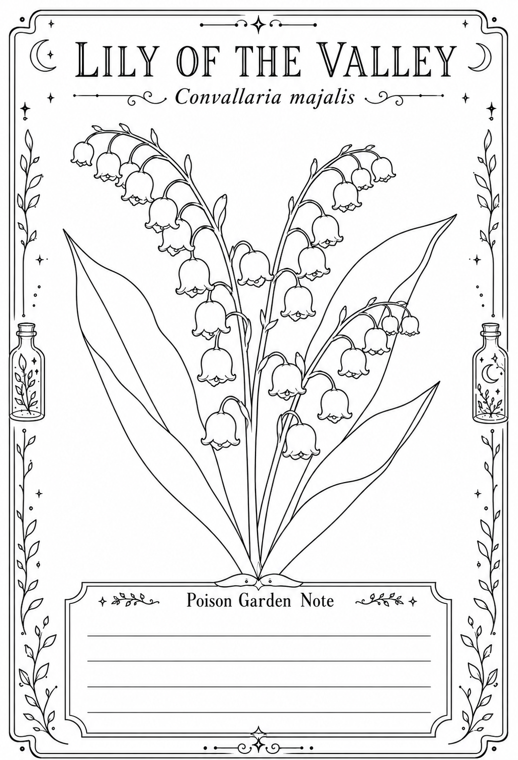 Mini Coloring Book – Poisonous Plants