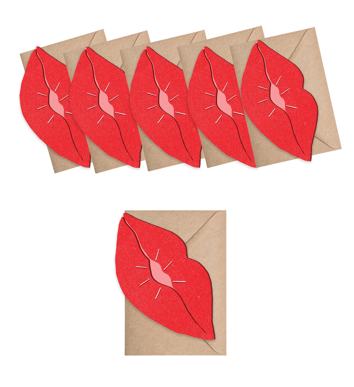Bisou Lips Mini Cards - Box of 6