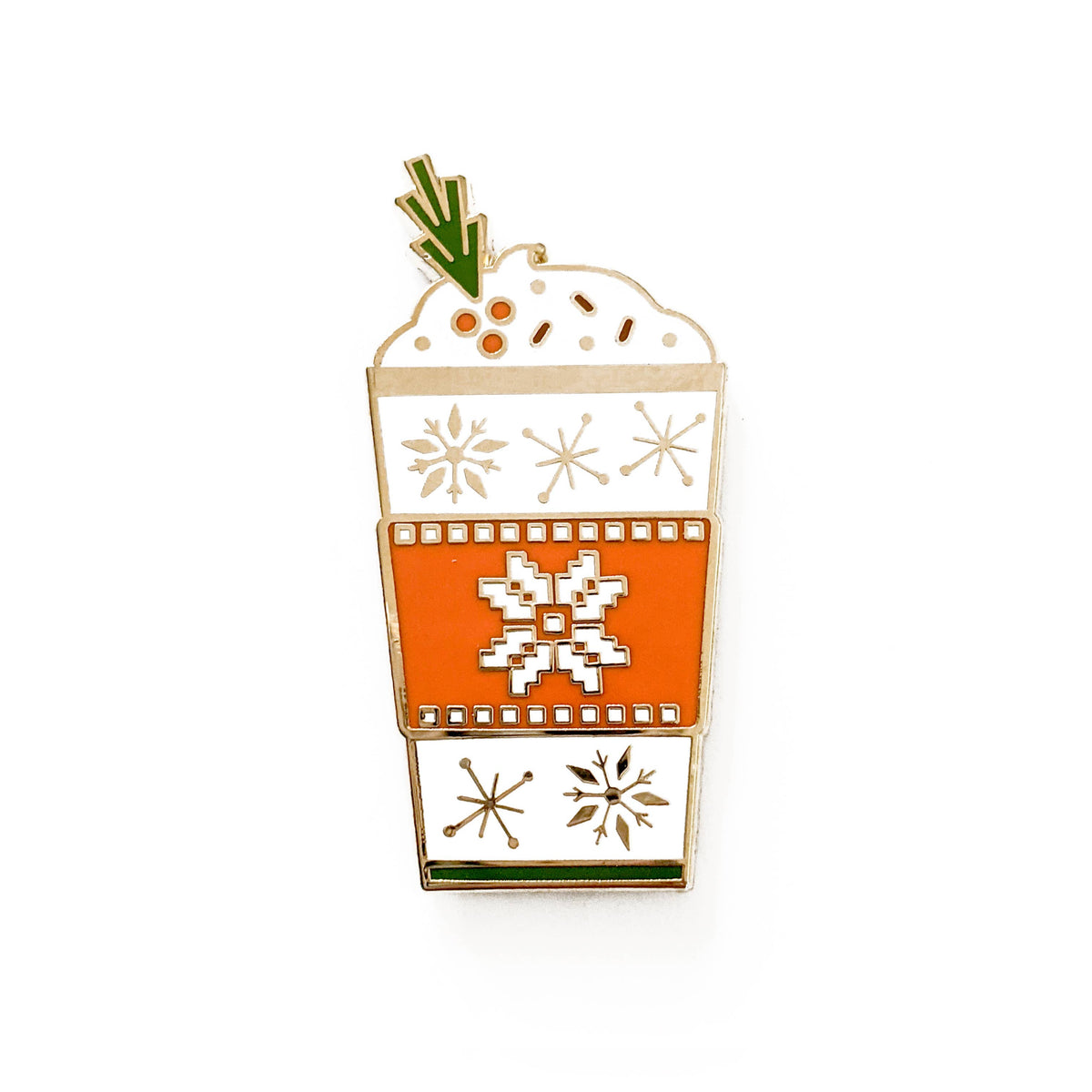 Winter Spice Latte Enamel Pin