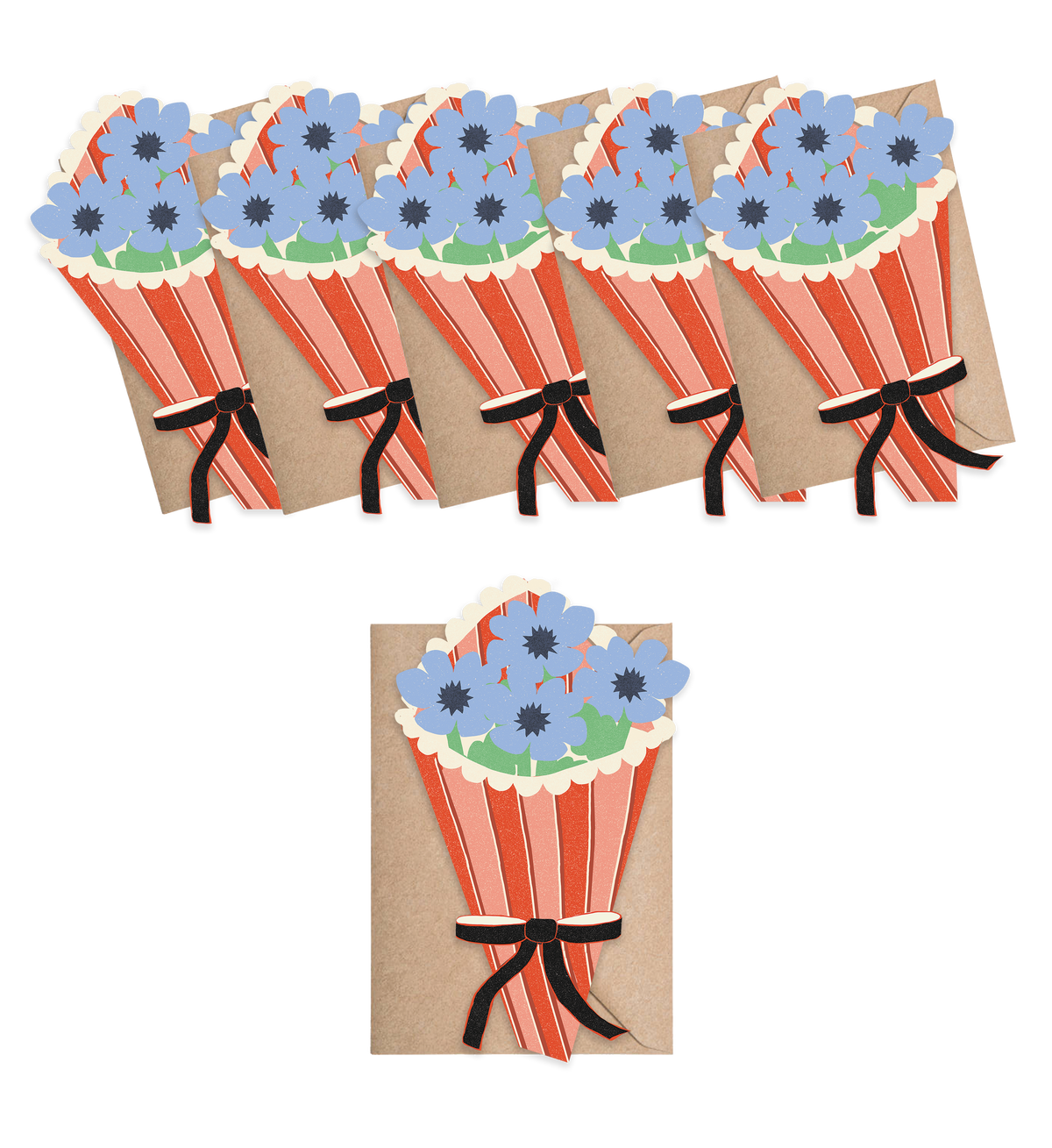 Flower Bouquet Mini Cards - Box of 6
