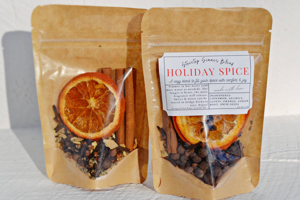 Simmer Stovetop Potpourri Holiday Spice Fall Christmas Blend: Brown kraft standup pouch