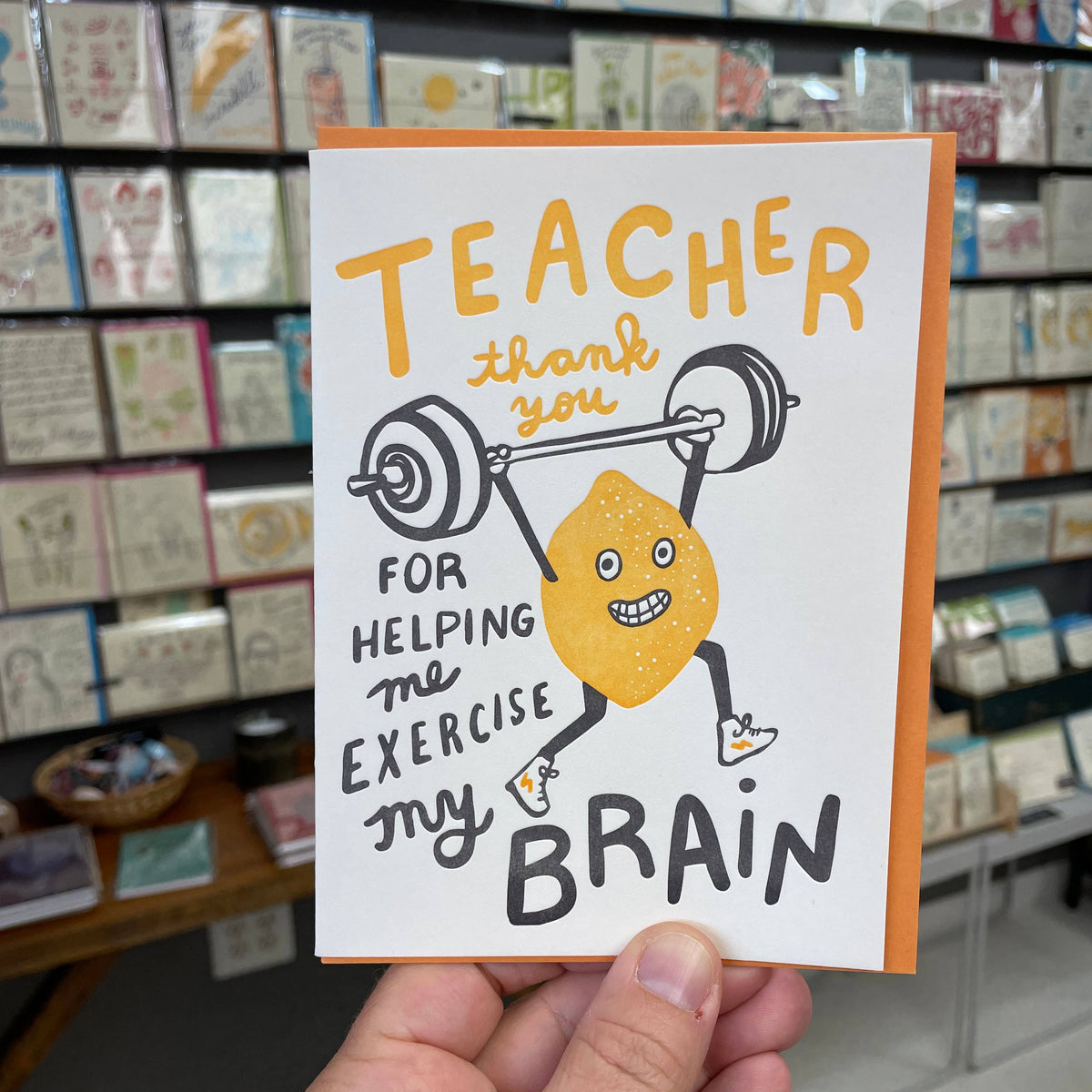 Teacher Thank You Exercise Lemon Card