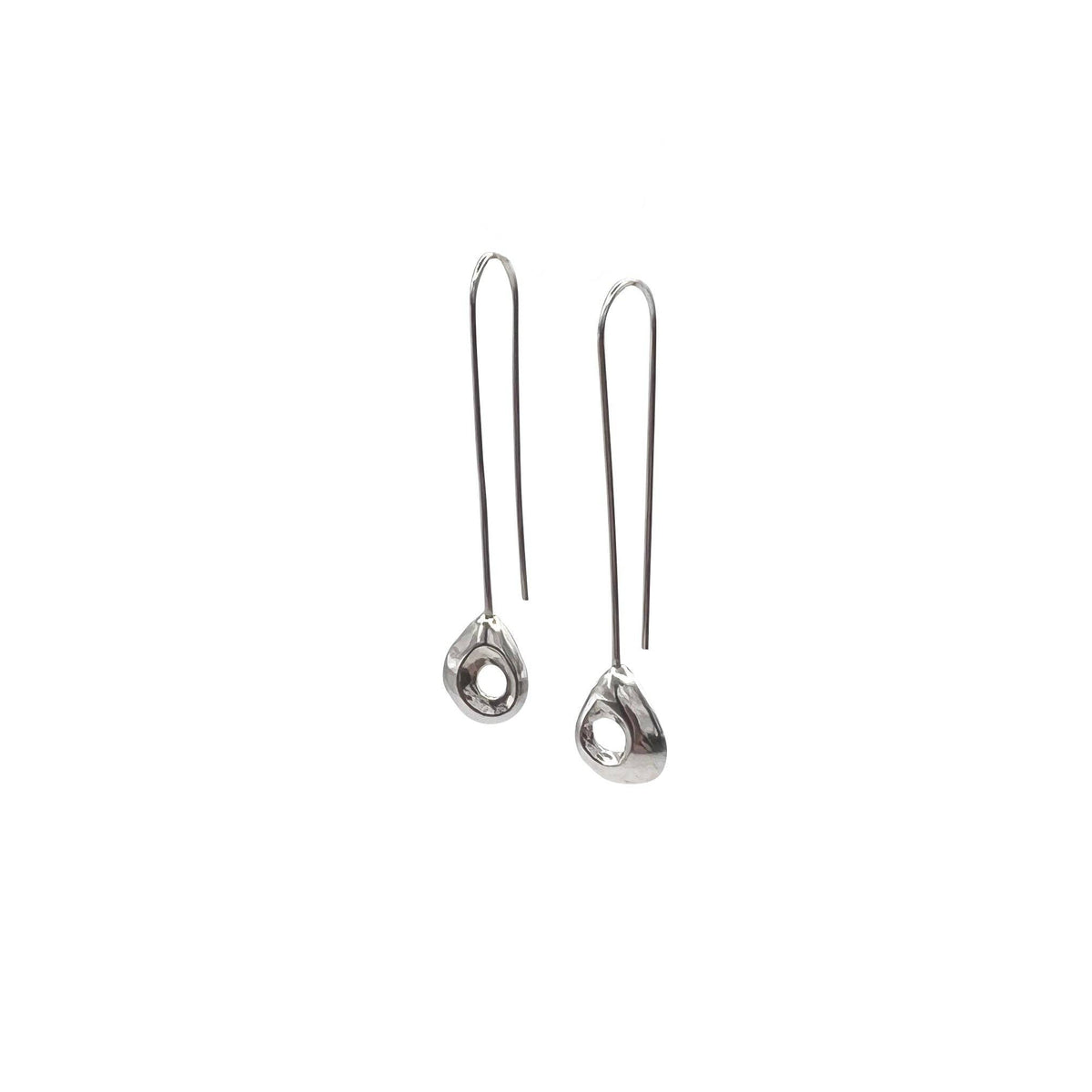 &quot;Nook&quot; Silver Drop Earrings