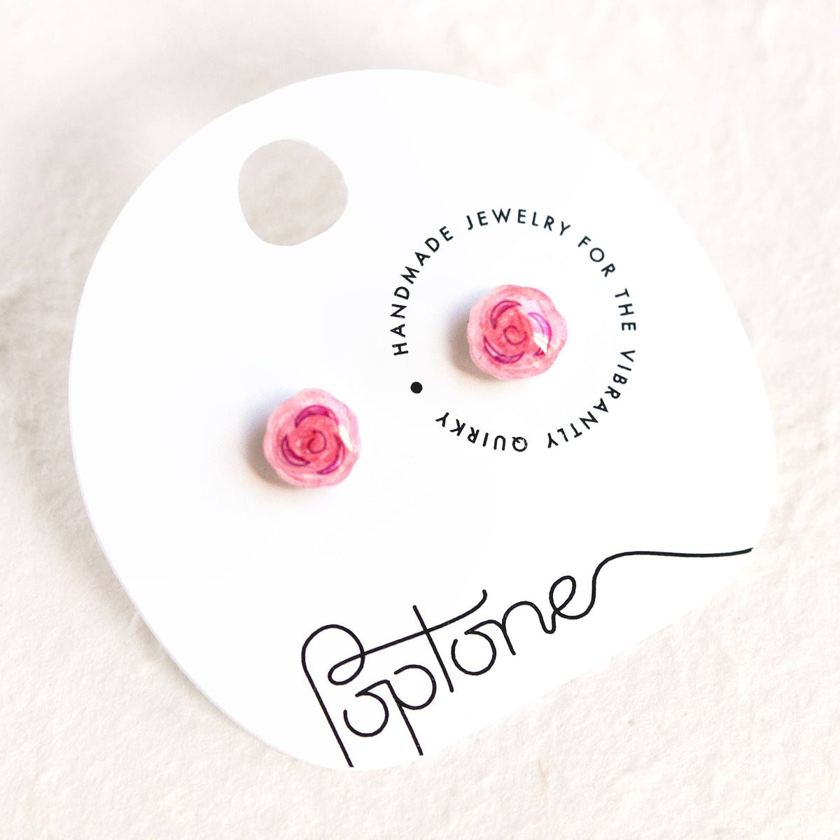 Tiny Rose Flower Stud Earrings