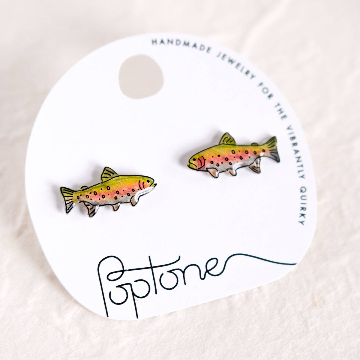 Rainbow Trout Stud Earrings