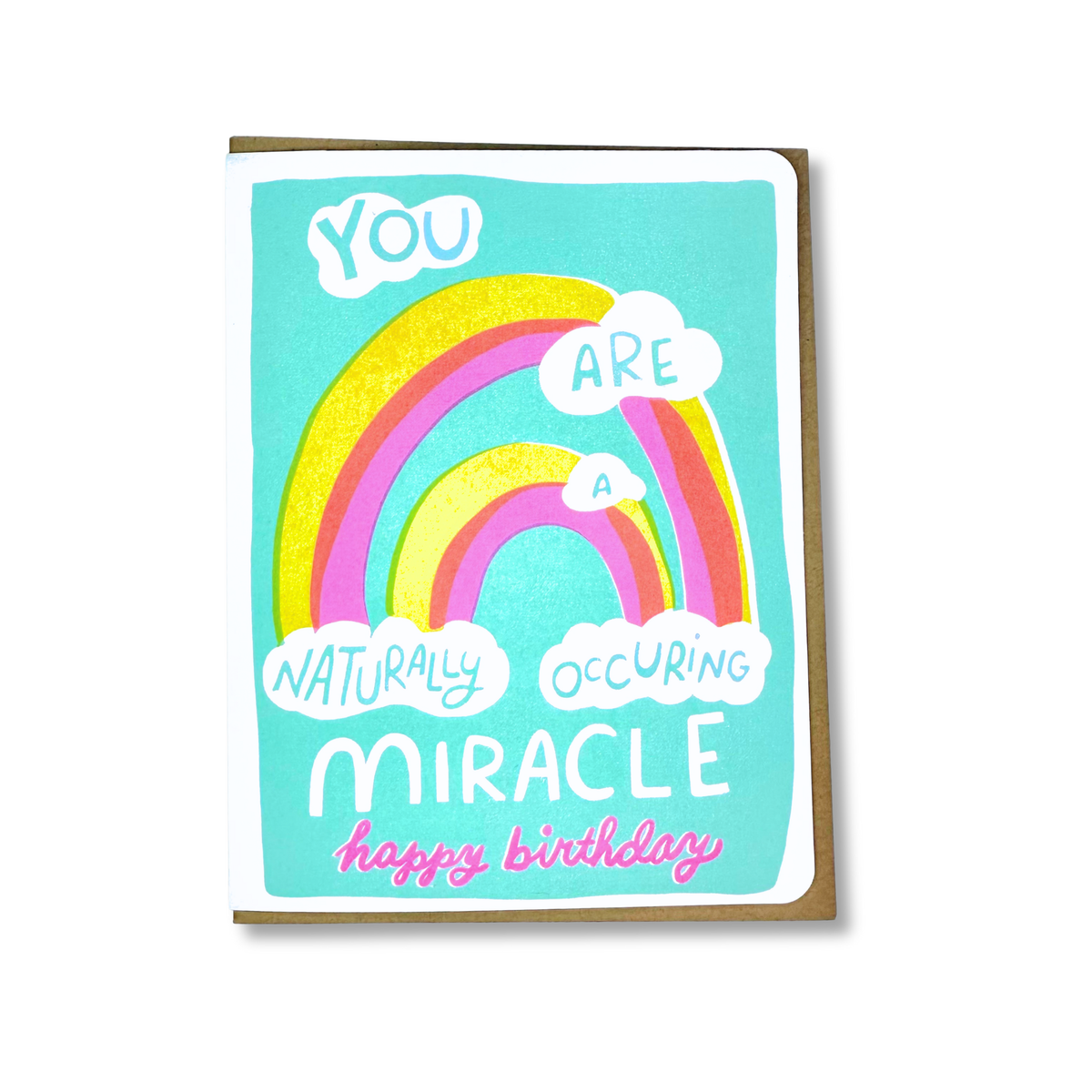 Miracle Double Rainbow Birthday Card
