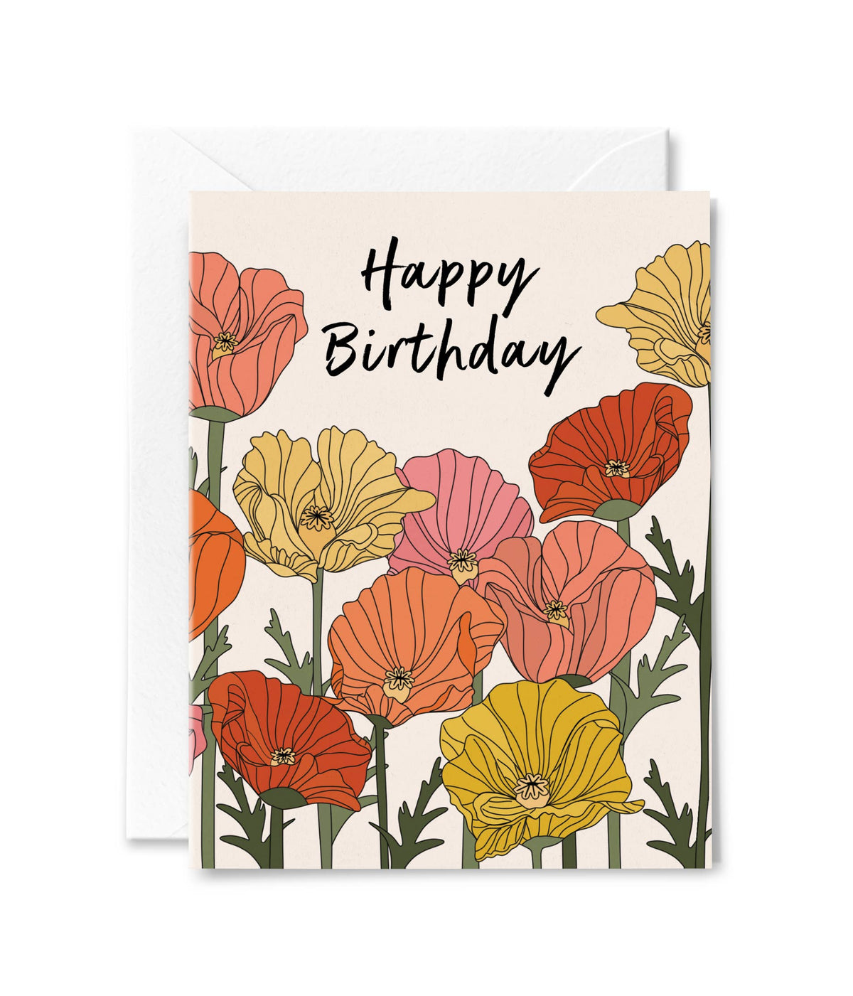 Birthday Poppies Card