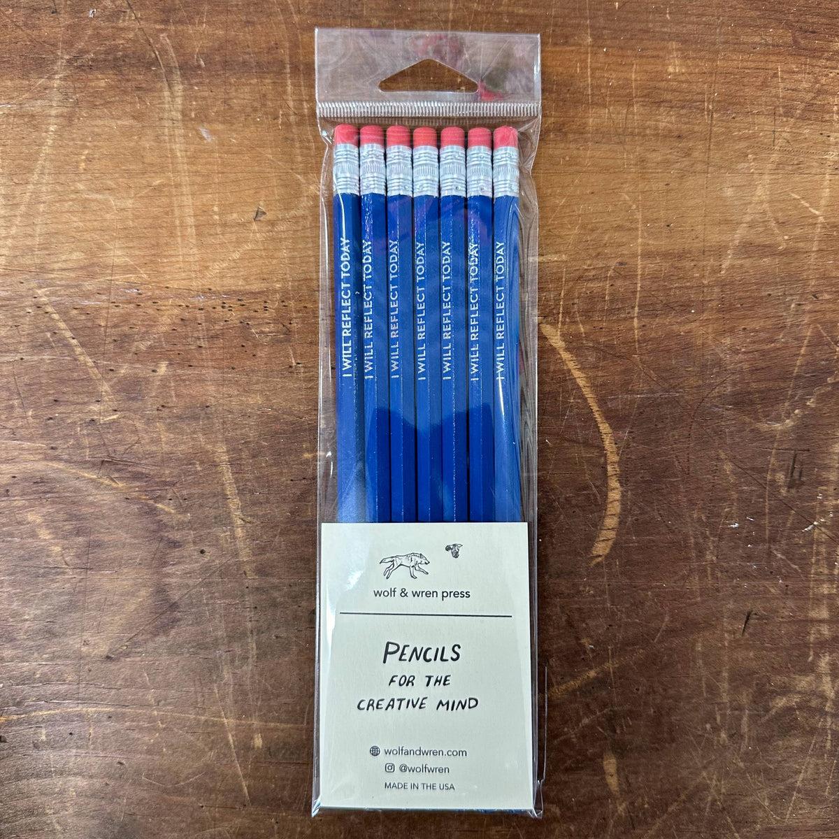 I Will Reflect Today, Pencils for the Creative Mind,set of 7