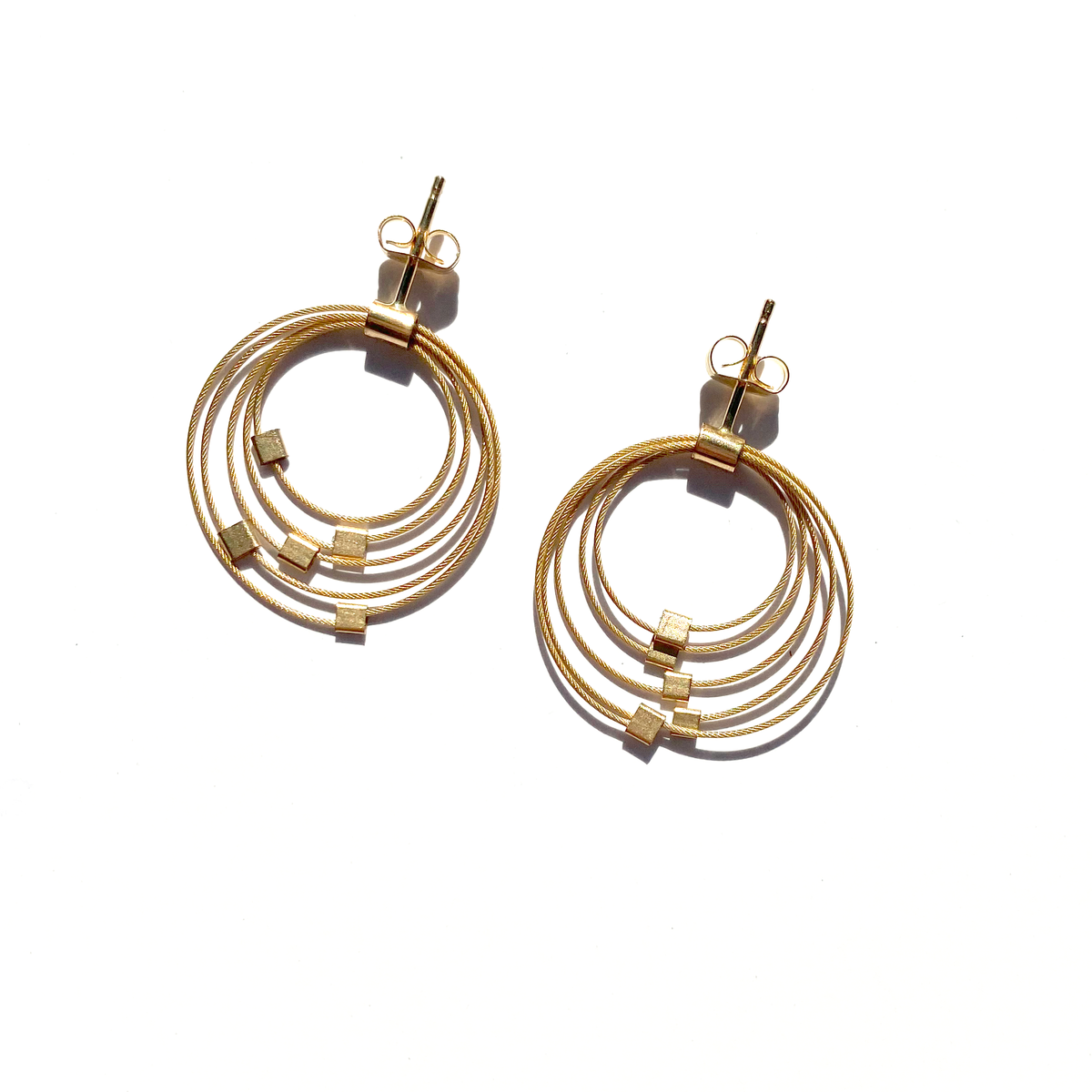 Ombre Circle Post Earrings