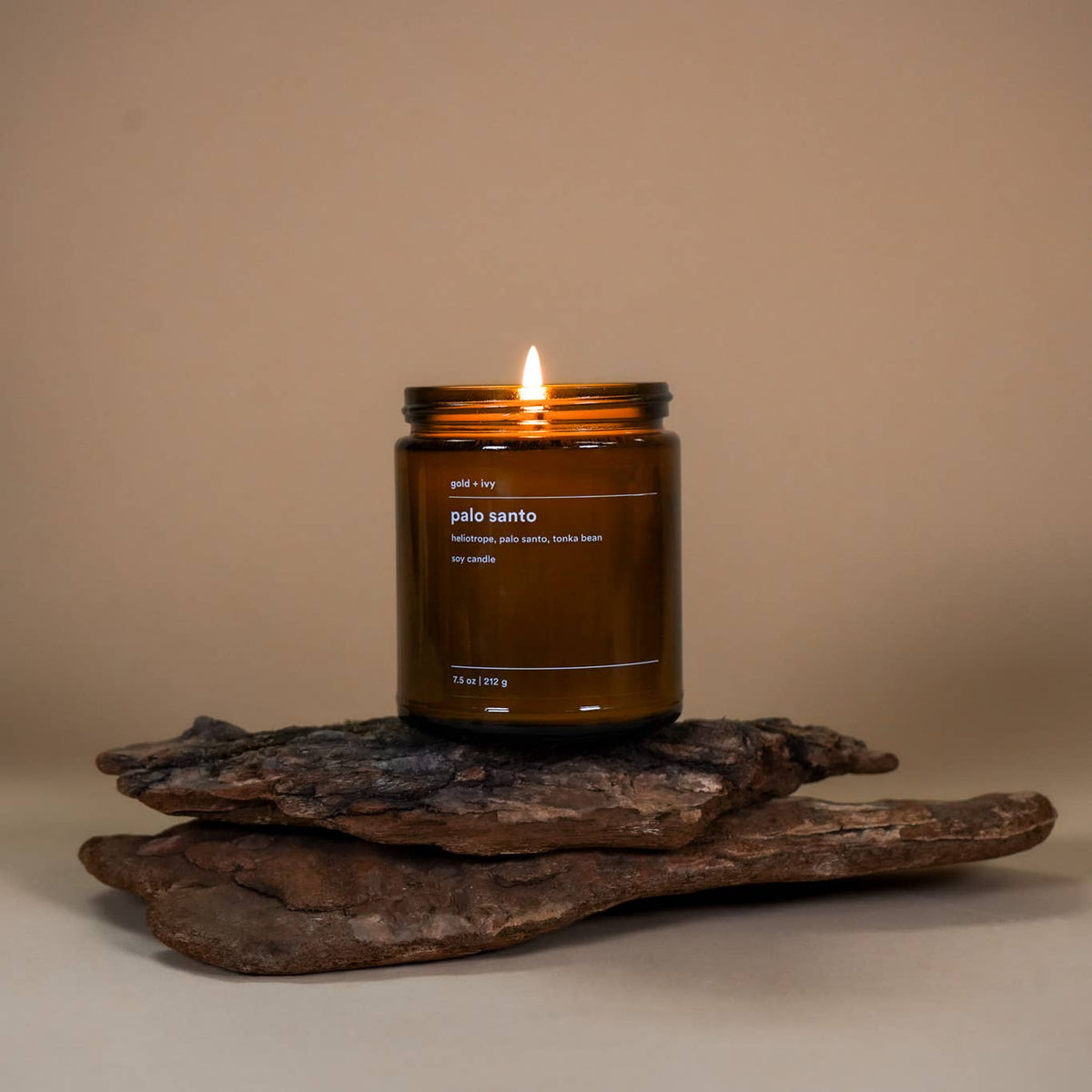 Palo santo soy candle - standard 7.5 oz.