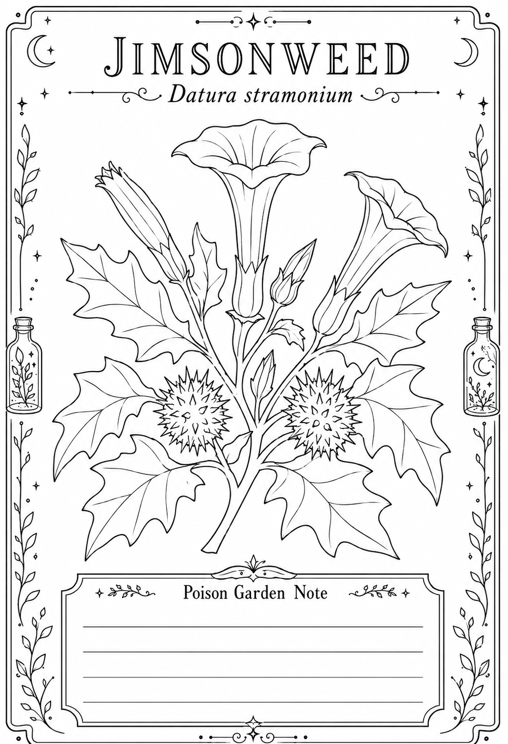 Mini Coloring Book – Poisonous Plants