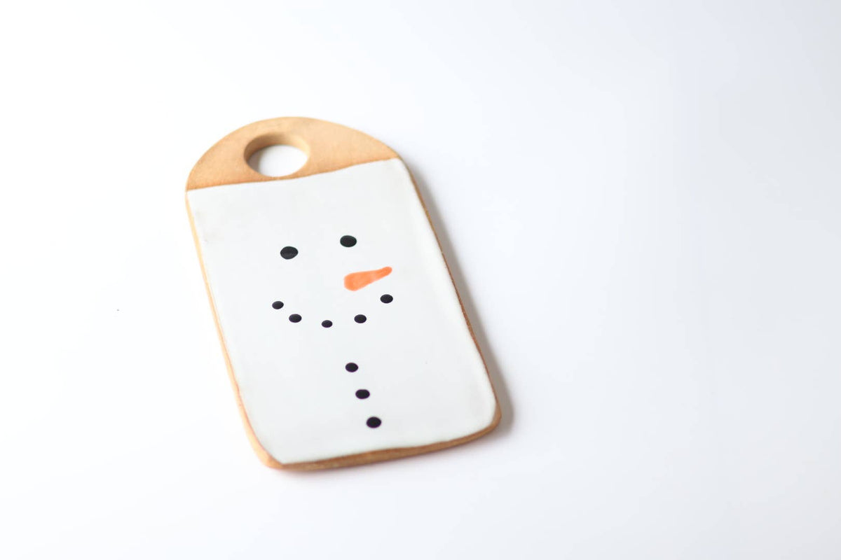 Snowman Cheese Board | Handmade Pottery Charcuterie