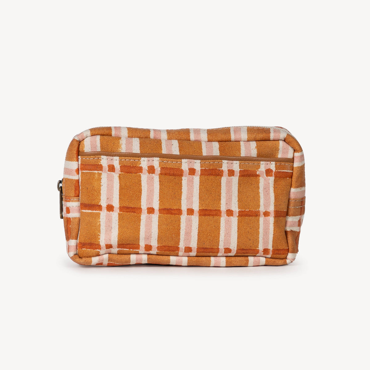 Block Print Belt Bag - Ember Plaid