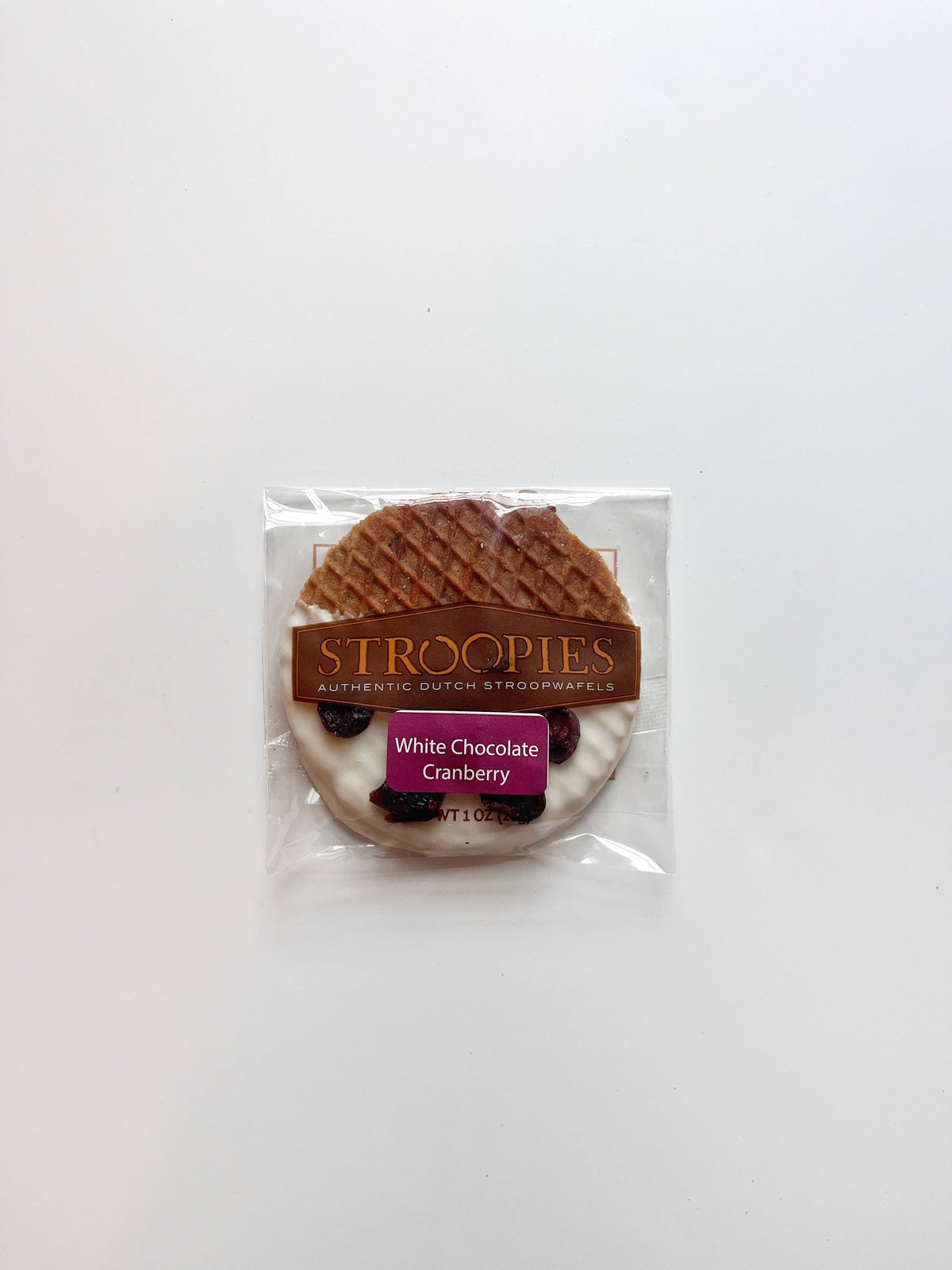 White Chocolate Cranberry Stroopwafel (Single)
