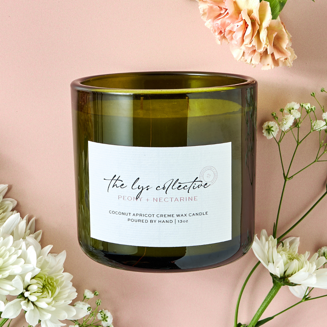 Peony + Nectarine Coconut Apricot Creme Wax Candle